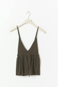 Knitted singlet - Brown melange