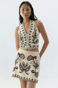 Embroidery top - Blanc cassé