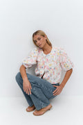 Structured top - Flower aop