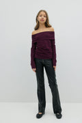 Y bootcut pu trousers - Noir