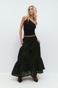 Broderie maxi skirt - Blanc