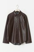 Pu shirt - Marron