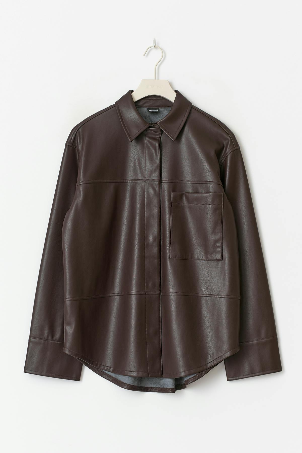 Pu shirt - Marron
