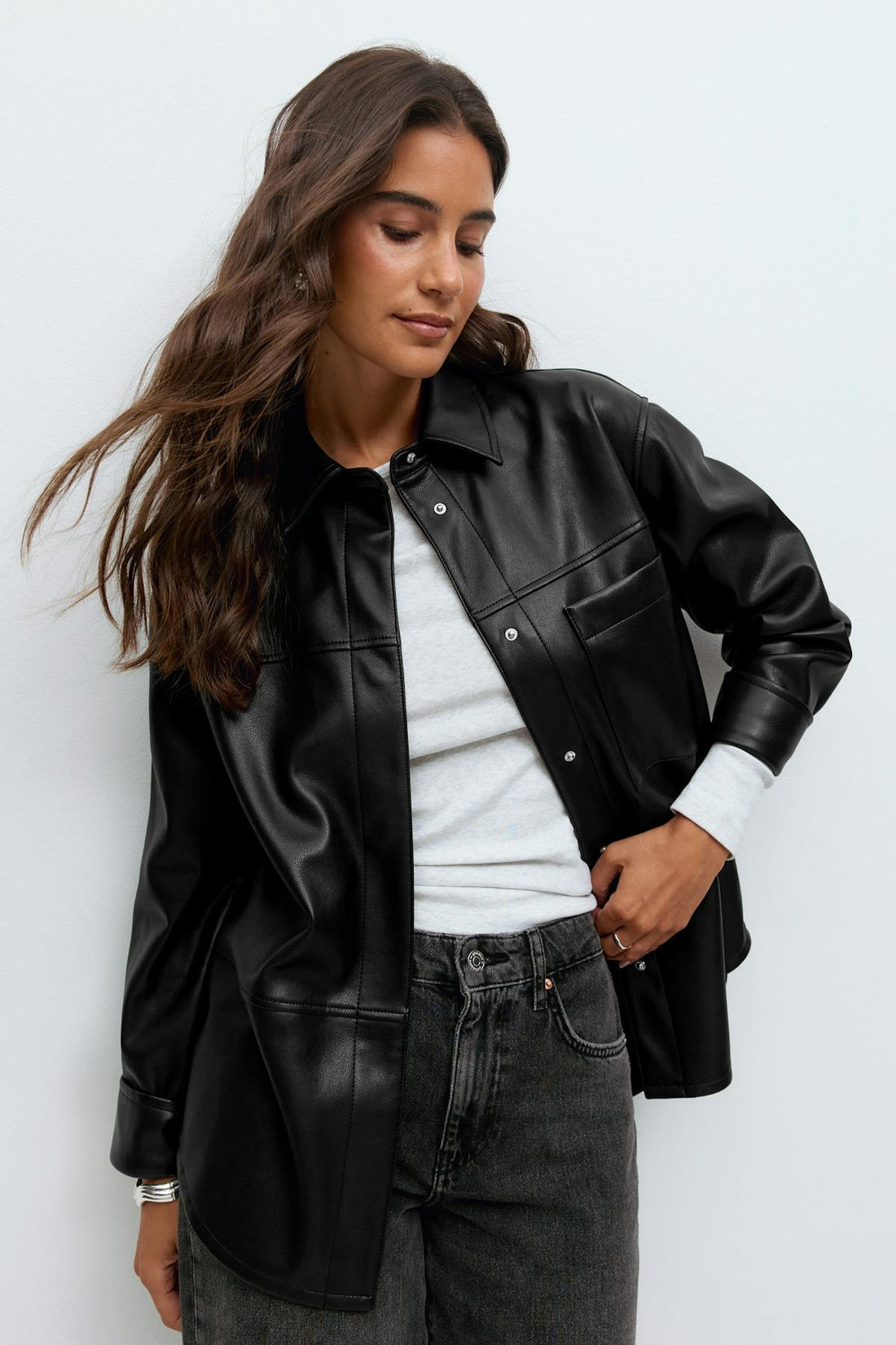 Pu shirt - Noir