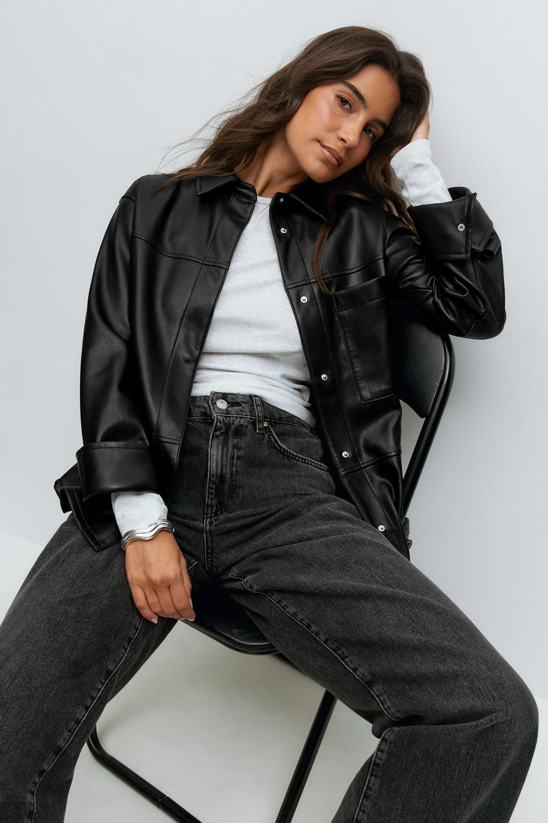Pu shirt - Noir
