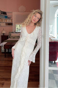 Frill maxi dress - Egret