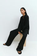 Textured shirt - Noir