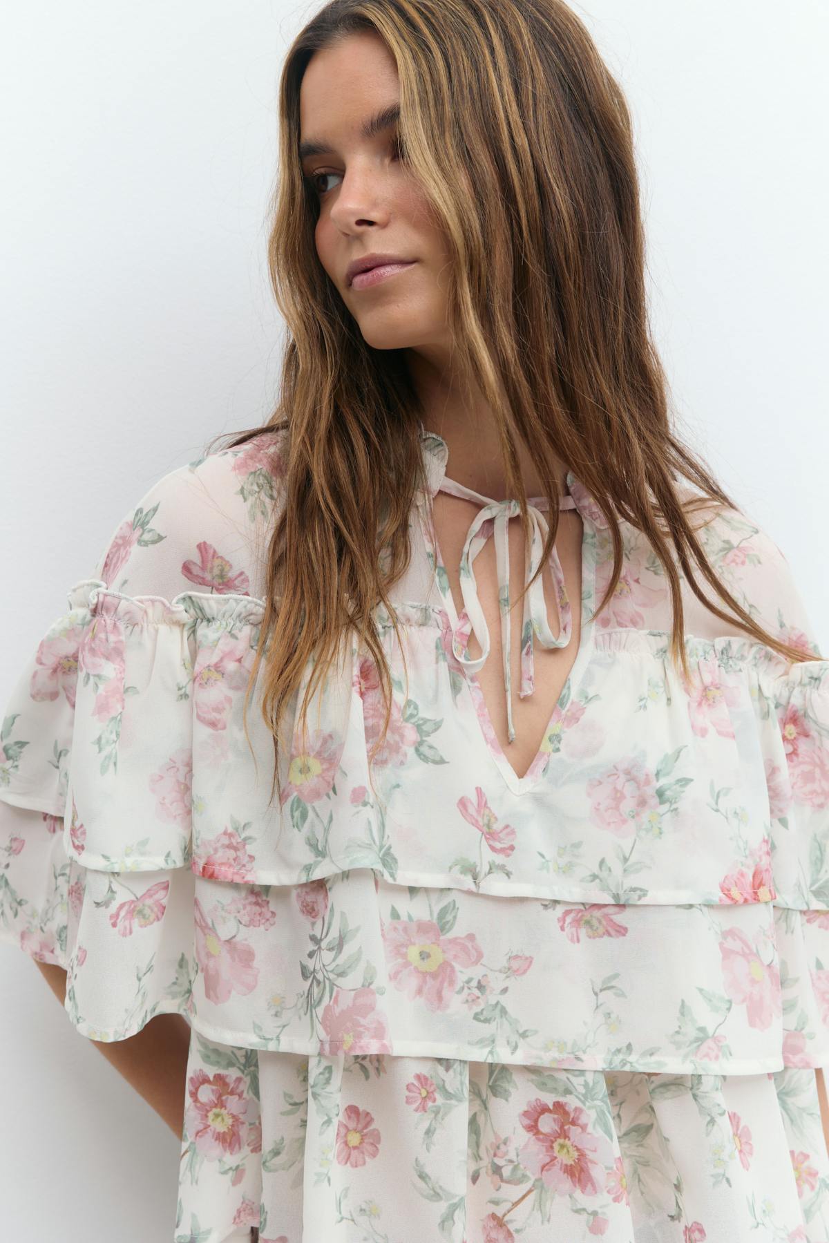 Flounce blouse - Blanc cassé