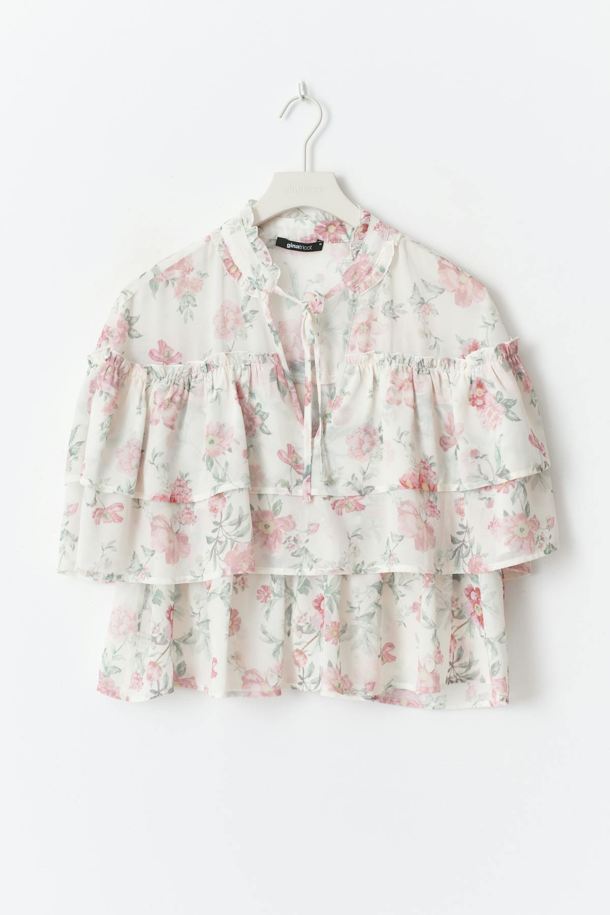 Flounce blouse - Flower aop