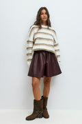 Pu mini skirt - Bordeaux