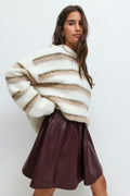Pu mini skirt - Bordeaux