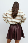 Pu mini skirt - Bordeaux