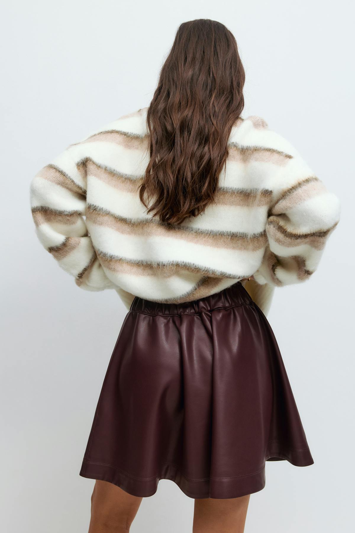 Pu mini skirt - Bordeaux