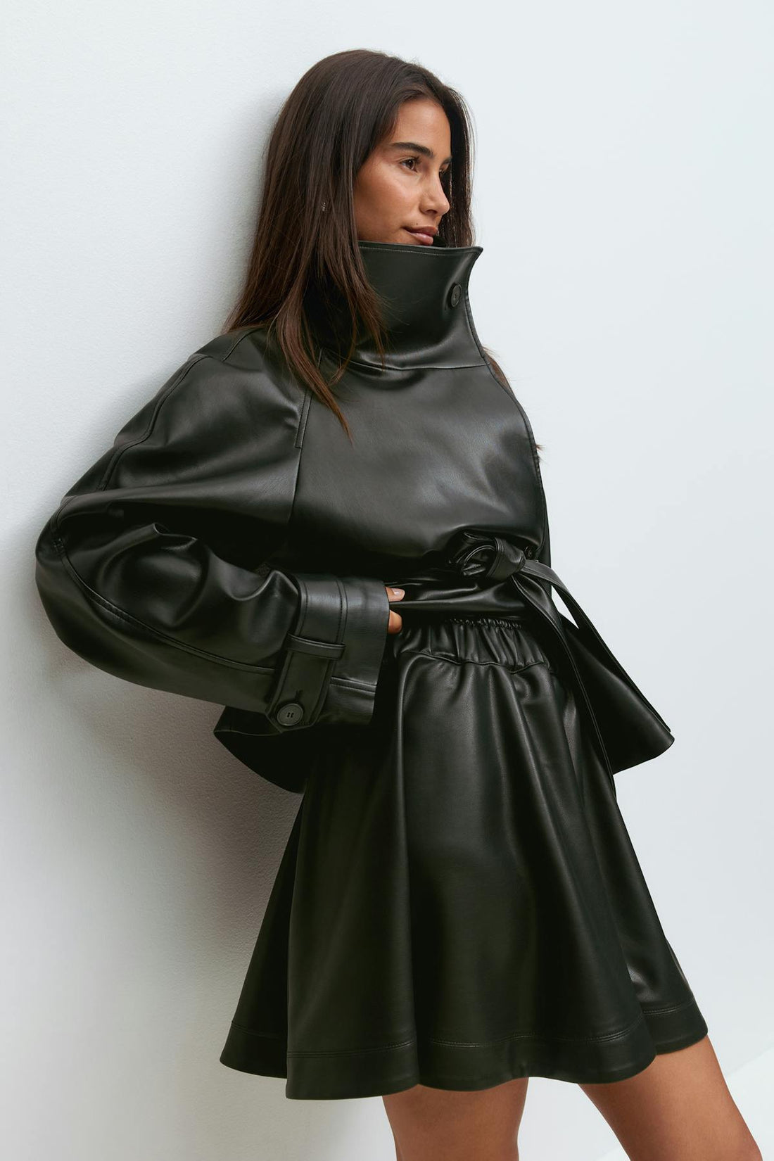 Pu mini skirt - Noir
