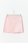 Linen blend mini skirt - Ballet slipper