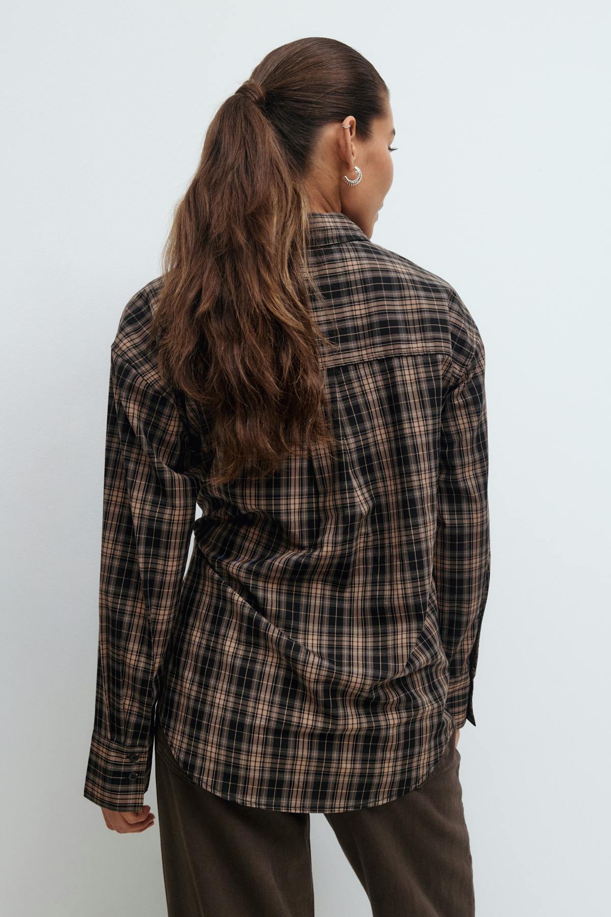 Checked shirt - Black/beige