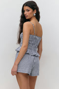 Smock singlet - Navy/ditsysmall