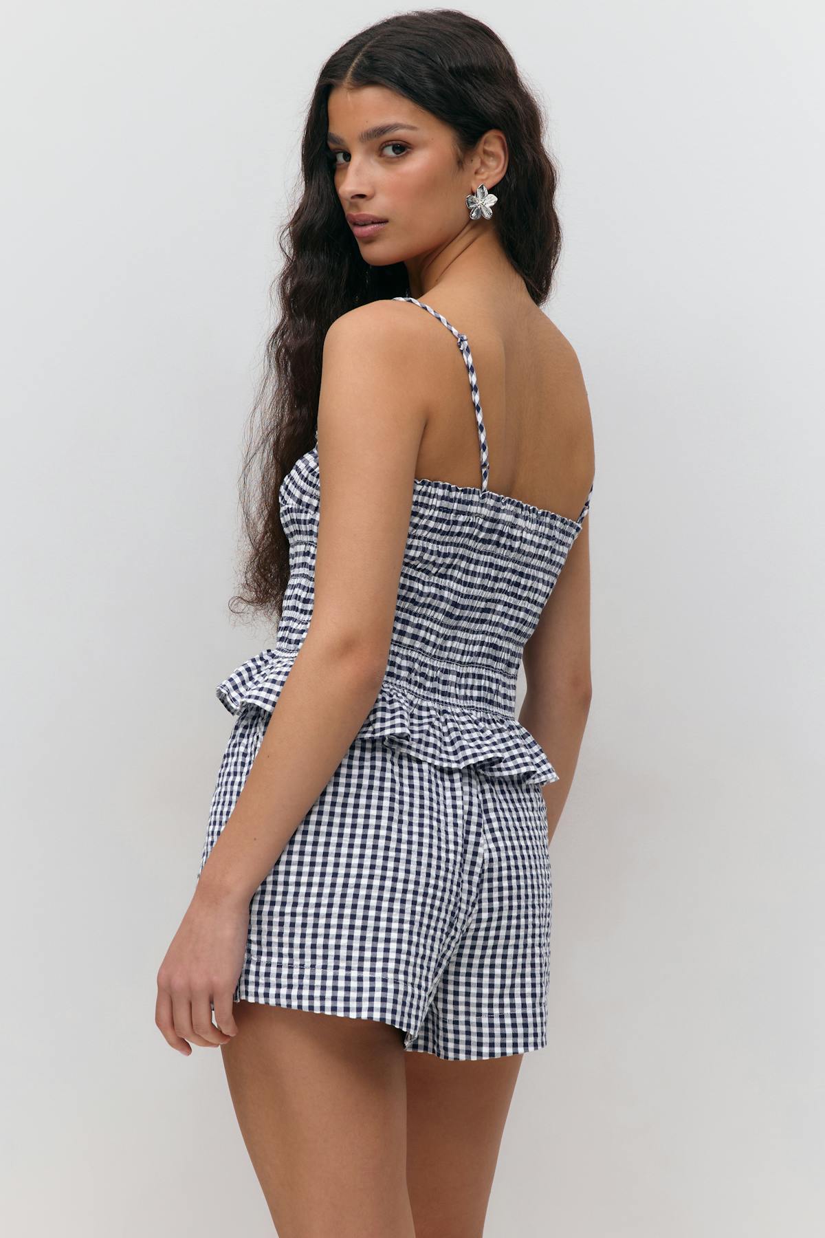 Smock singlet - Navy/ditsysmall