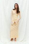 Lace maxi dress - Noir