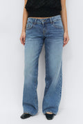 Ultra low wide jeans - Gris