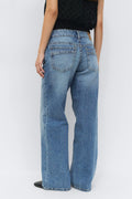 Ultra low wide jeans - Gris