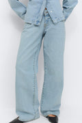 Ultra low wide jeans - Deep blue