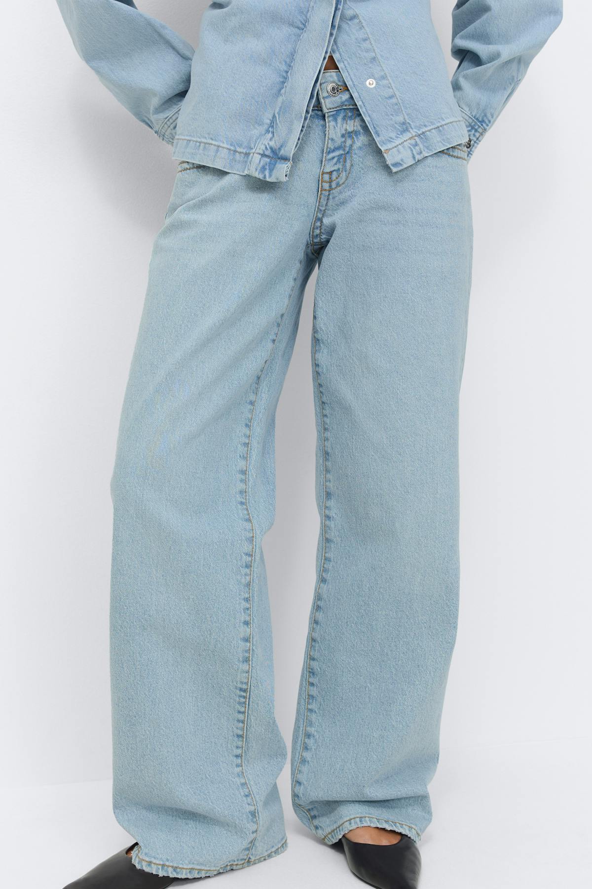 Ultra low wide jeans - Deep blue