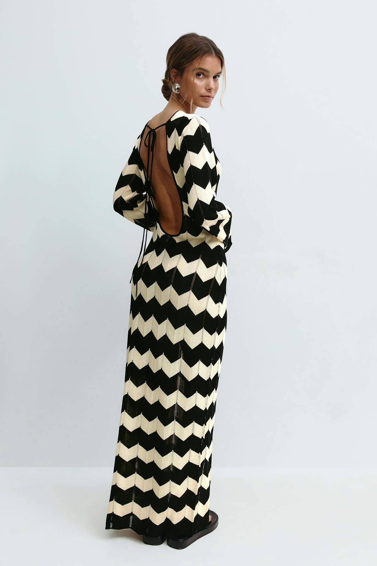Knitted flowy maxi dress - Multicolore