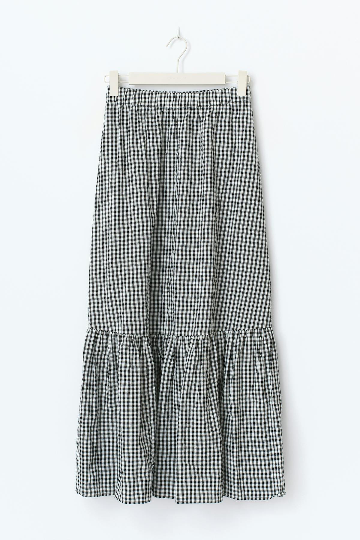 Gingham skirt - Black/white