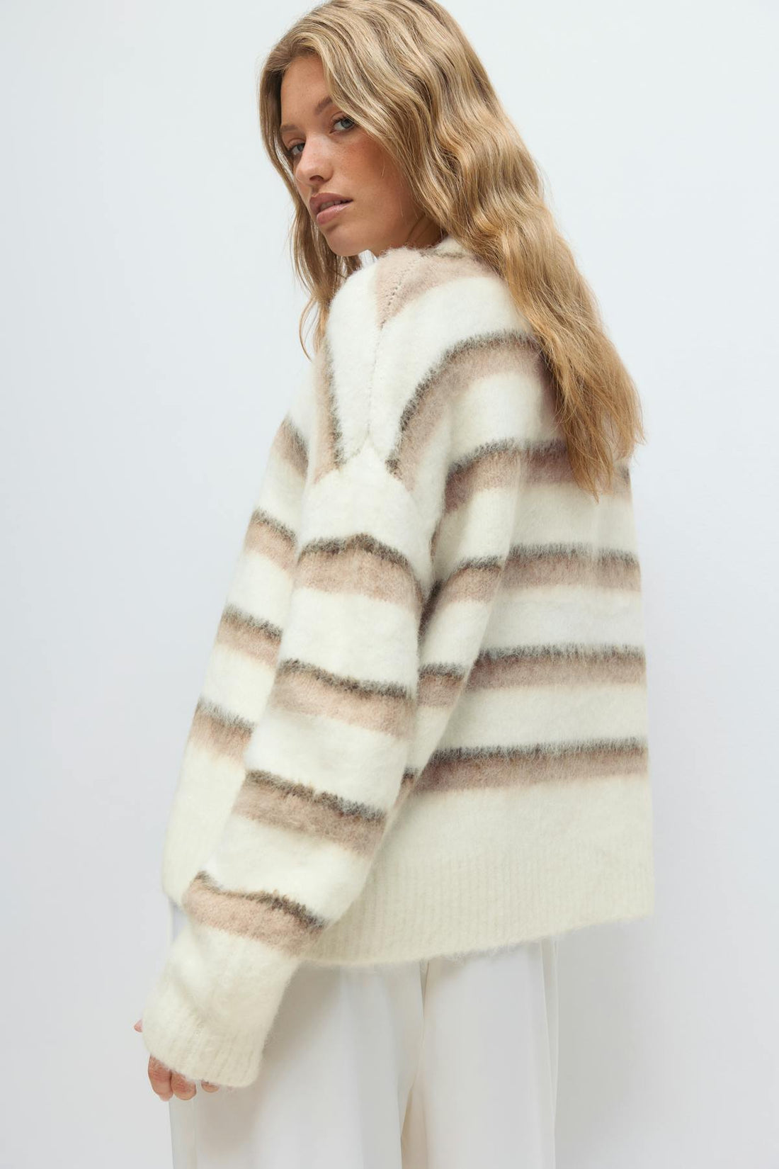 Stripe chunky knitted sweater - Multi stripe