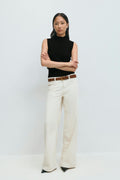 Turtleneck knitted top - Noir
