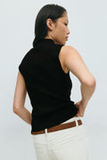 Turtleneck knitted top - Noir