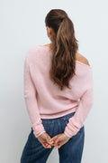 Knitted boatneck top - Blanc cassé