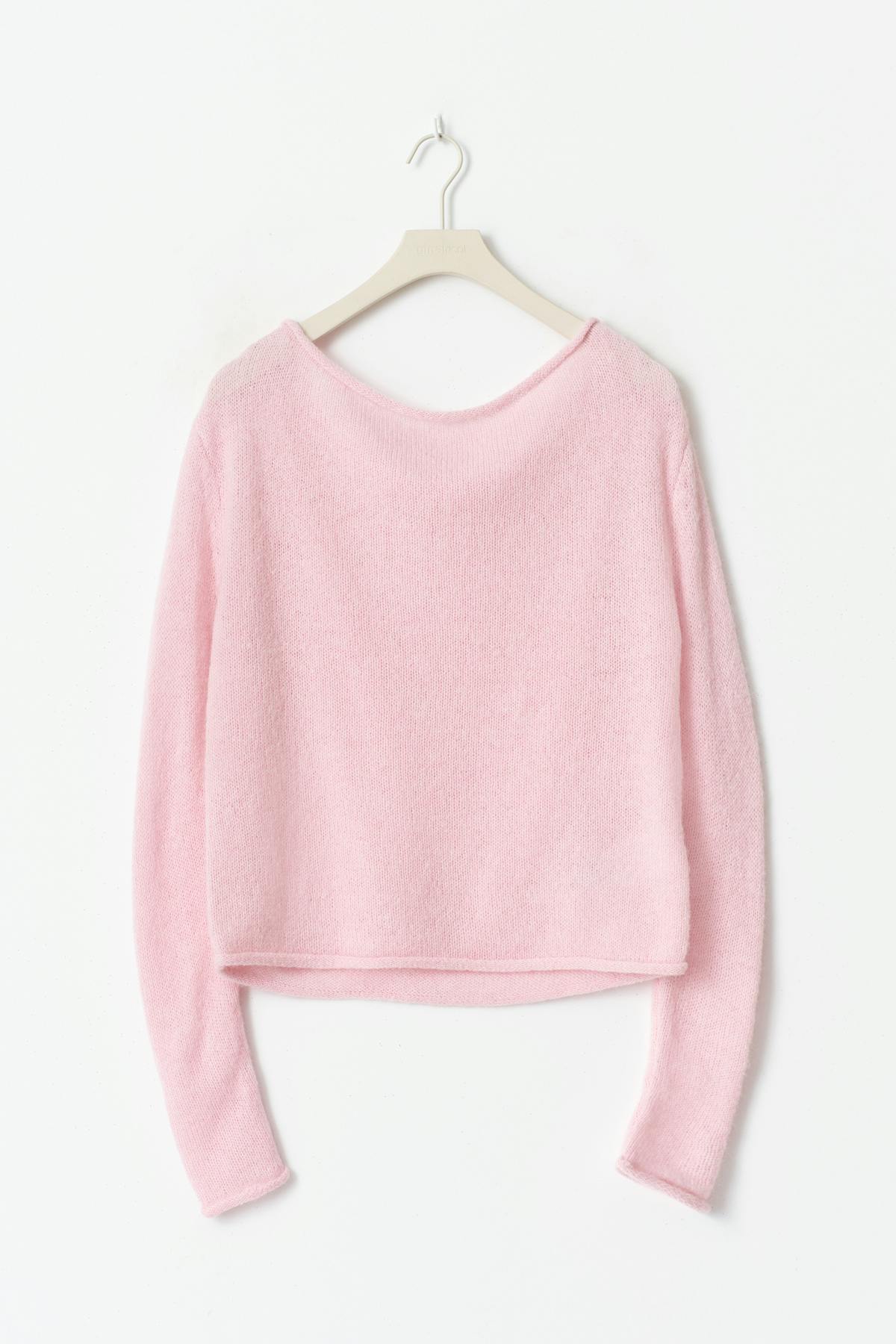 Knitted boatneck top - Blanc cassé