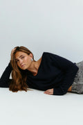 Knitted boatneck top - Pink lady