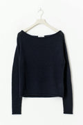 Knitted boatneck top - Pink lady
