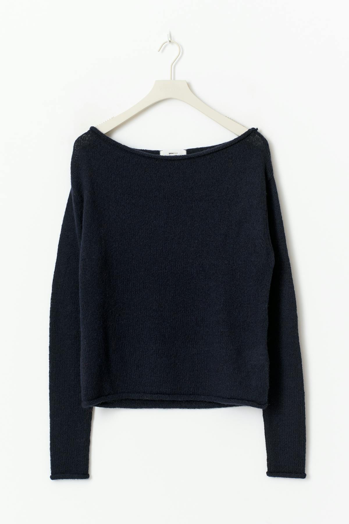 Knitted boatneck top - Pink lady