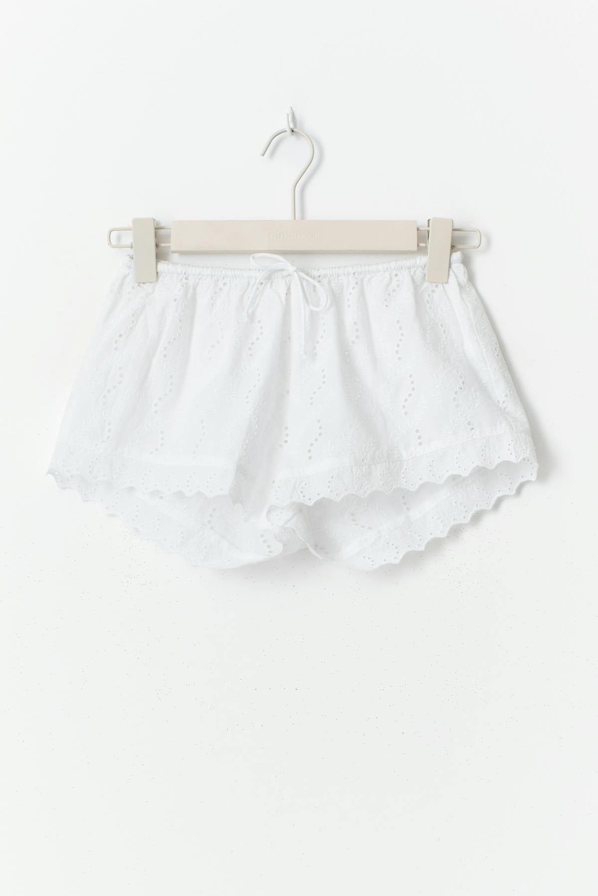Y anglaise shorts - Blanc