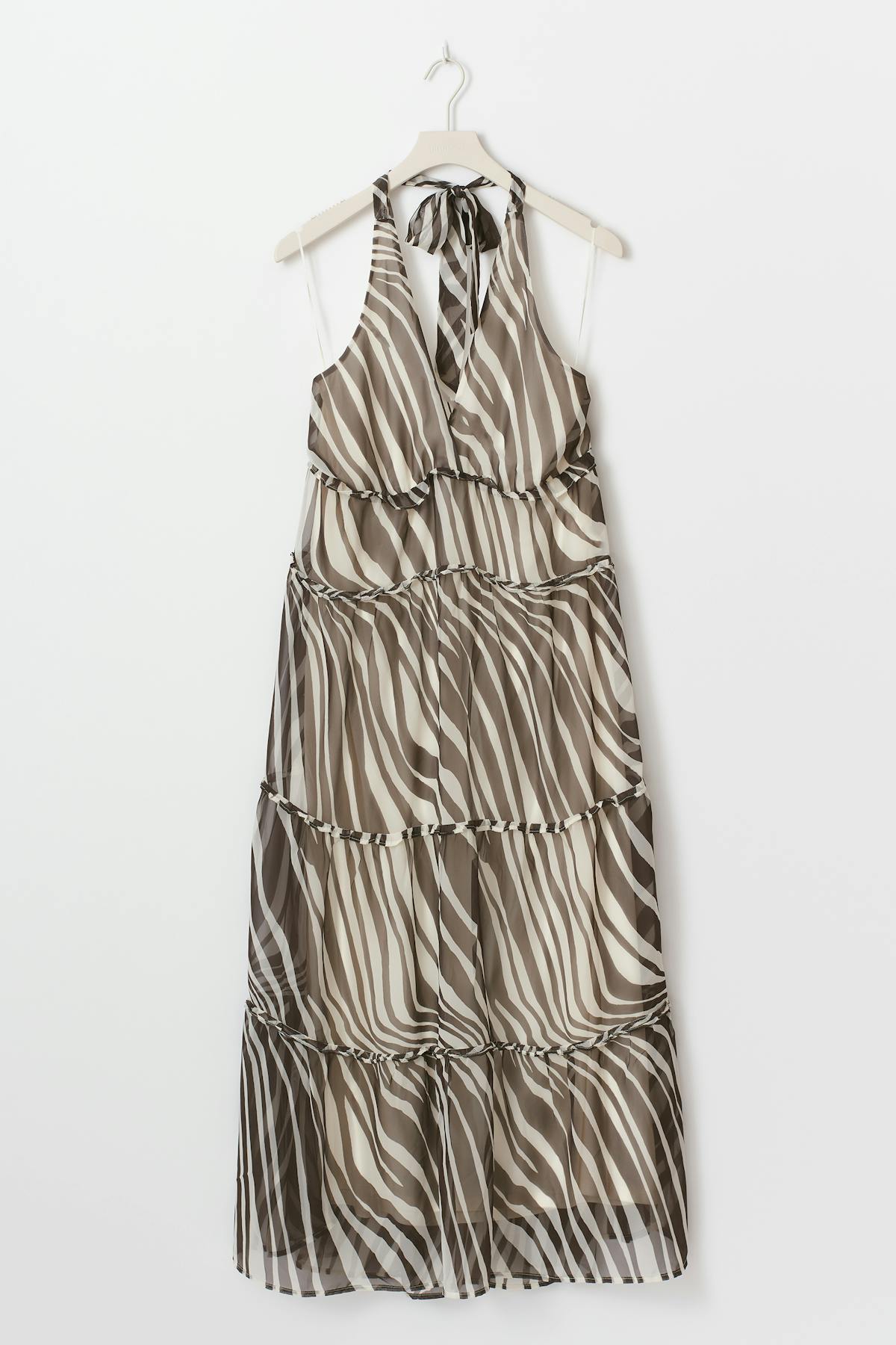 Halterneck maxi dress - Zebra
