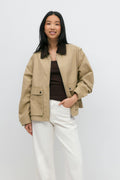 Short cargo jacket - Beige
