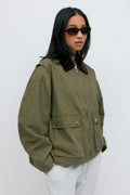 Short cargo jacket - Khaki green