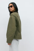 Short cargo jacket - Khaki green