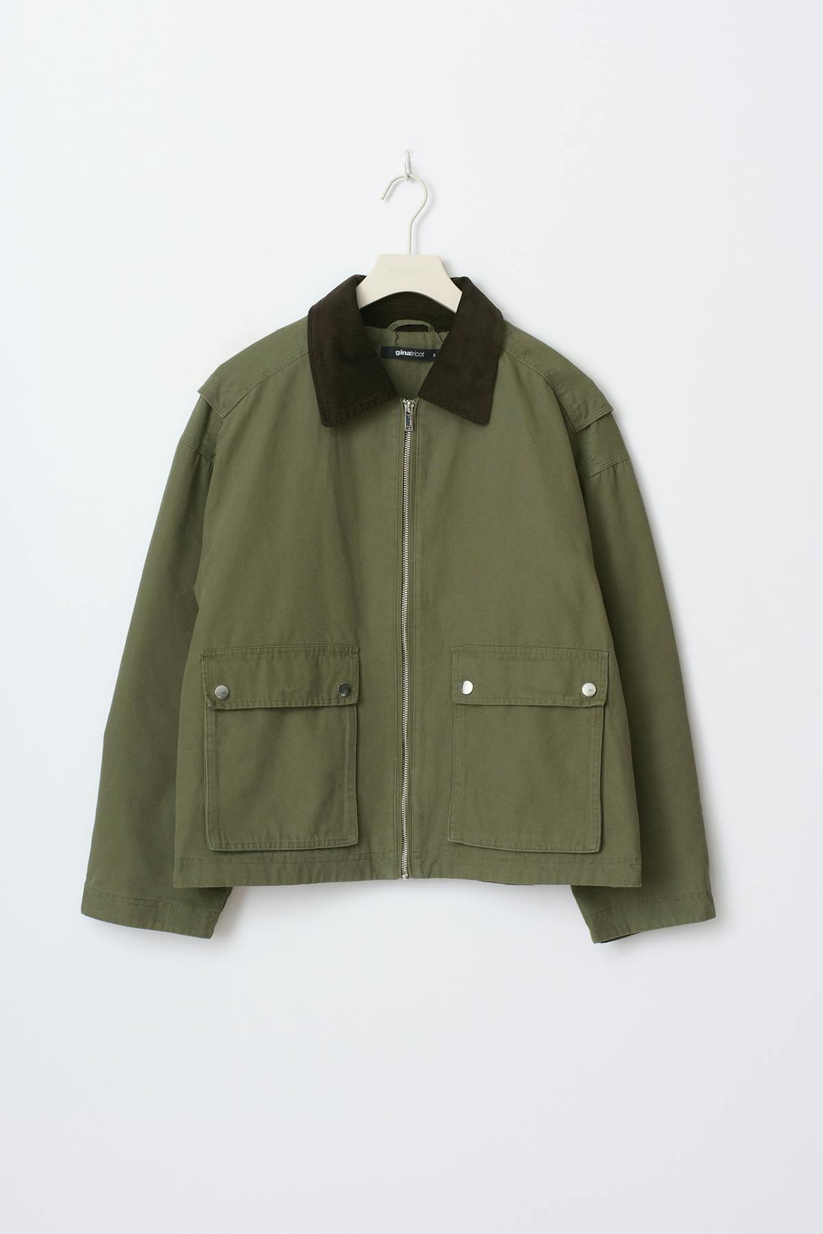 Short cargo jacket - Khaki green