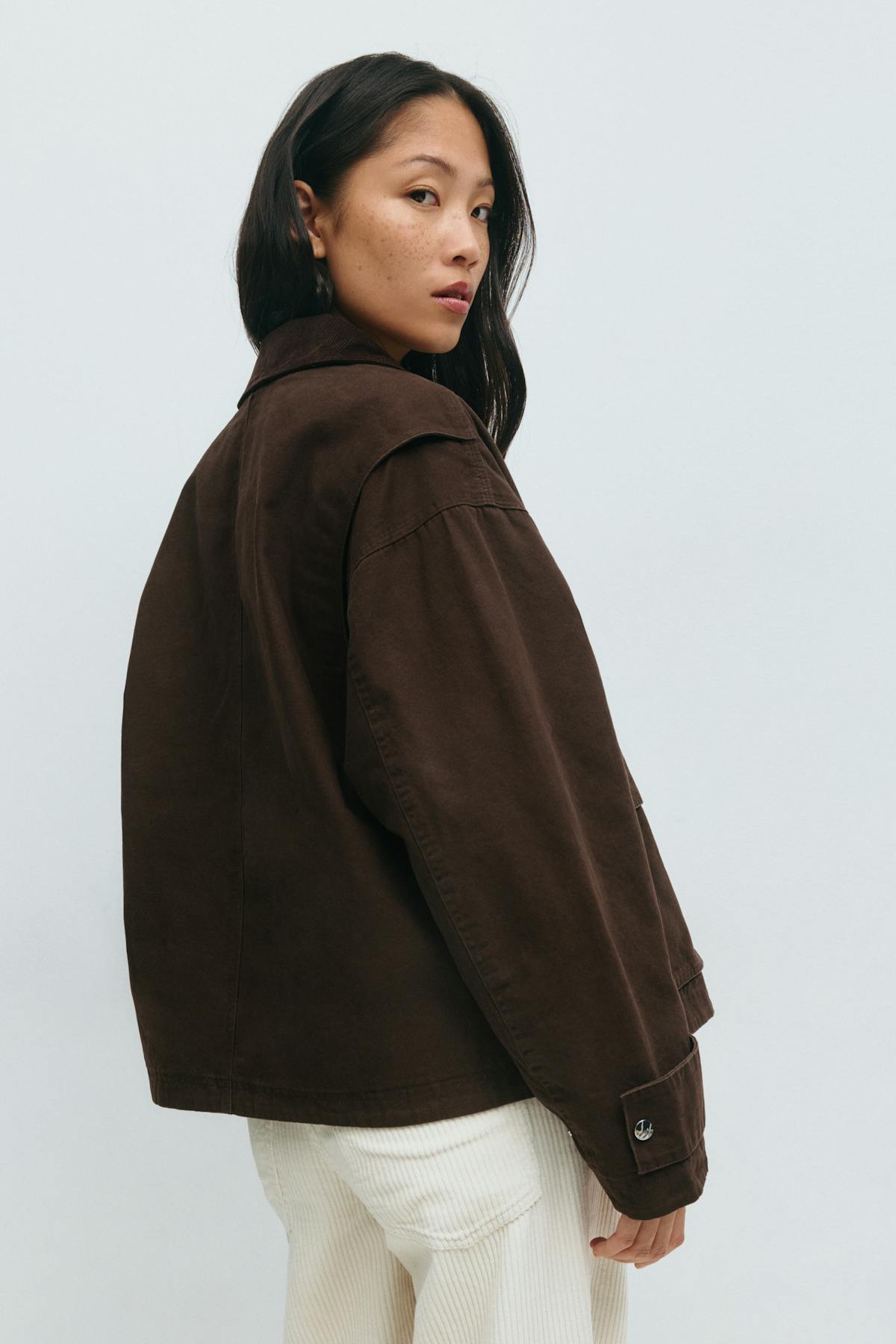 Short cargo jacket - Marron foncé