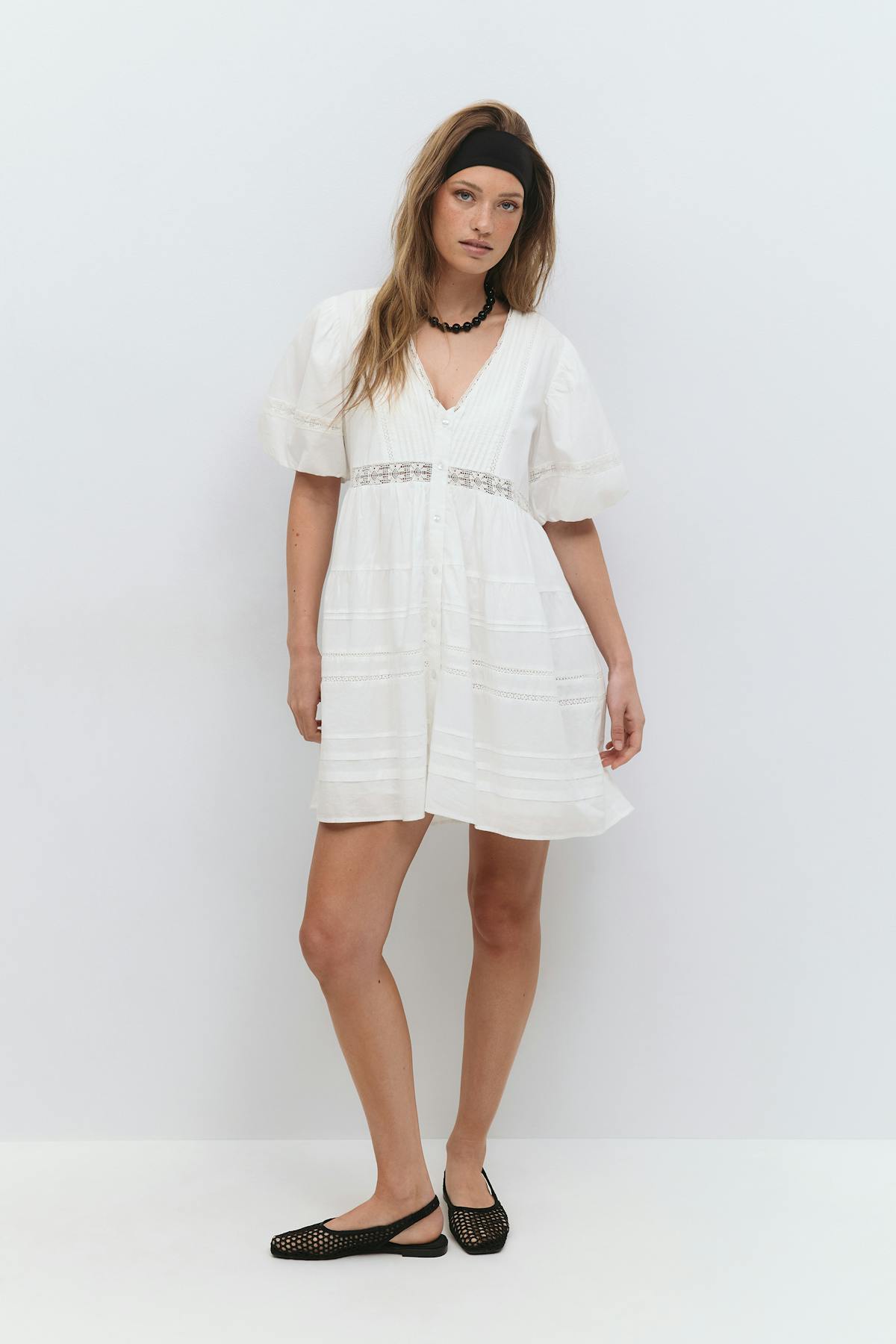 Loose mini dress - Blanc