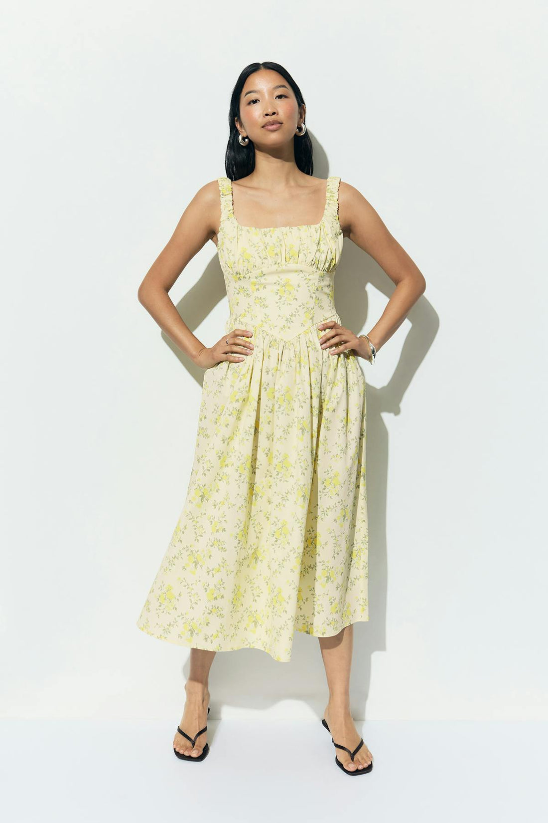 Corset dress - Yellow flower