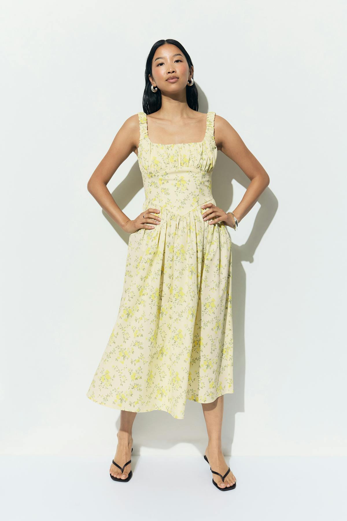 Corset dress - Yellow flower