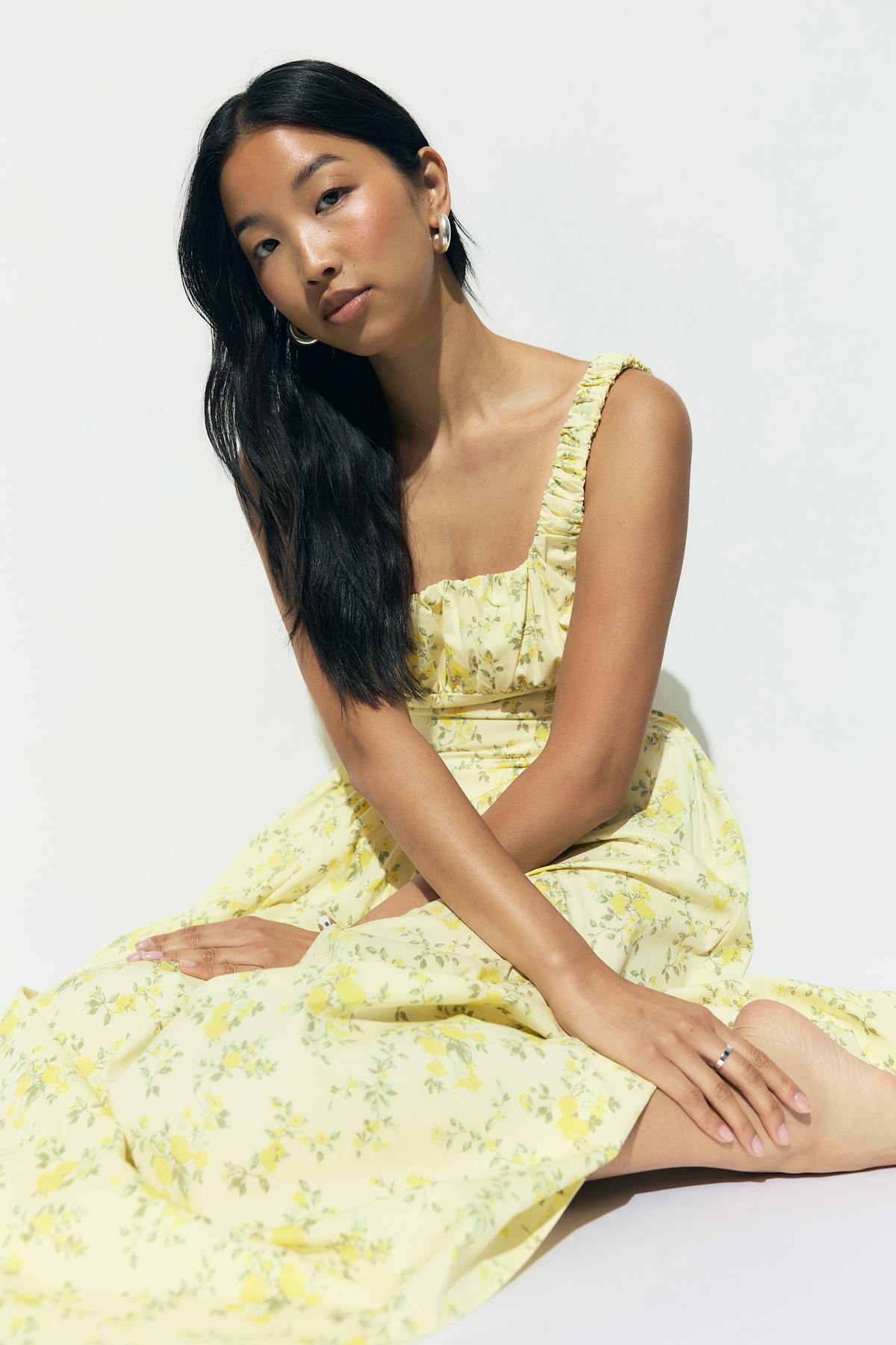 Corset dress - Yellow flower