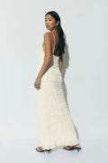 V-neck maxi dress - Creme