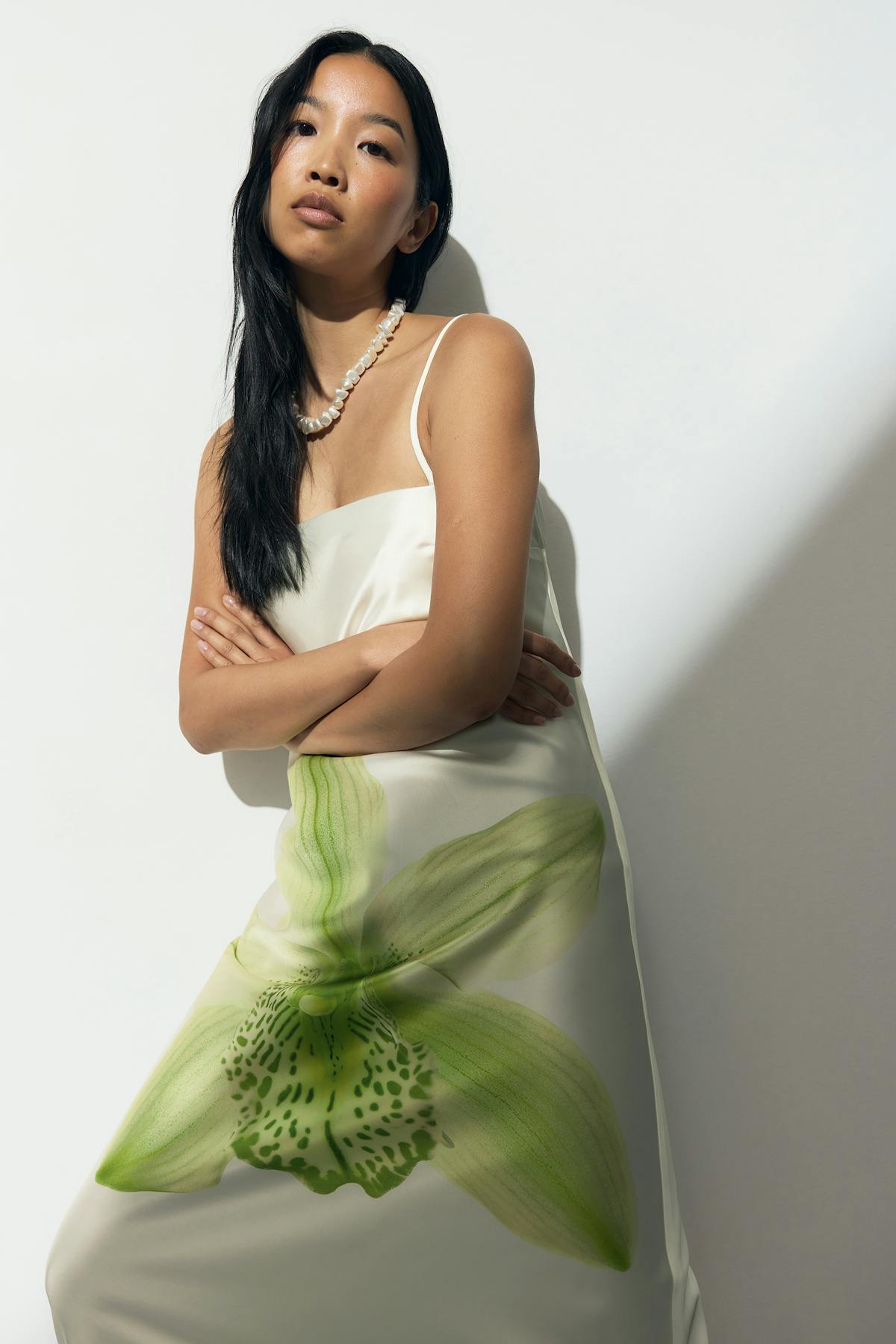 Satin dress - Flower